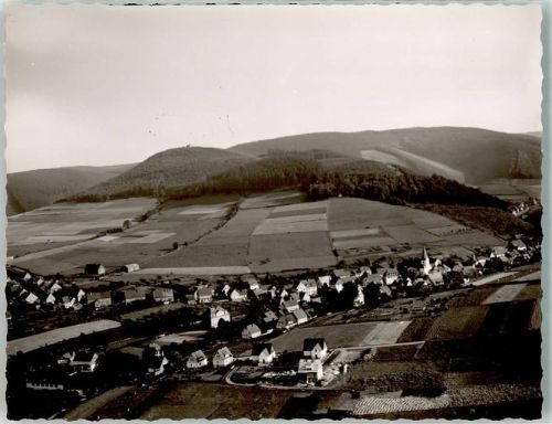 Schmallenberg 1959 Fliegeraufnahme Bödefeld Ort handschriftlich Foto Original aus Archiv eines Ansichtskartenverlags
