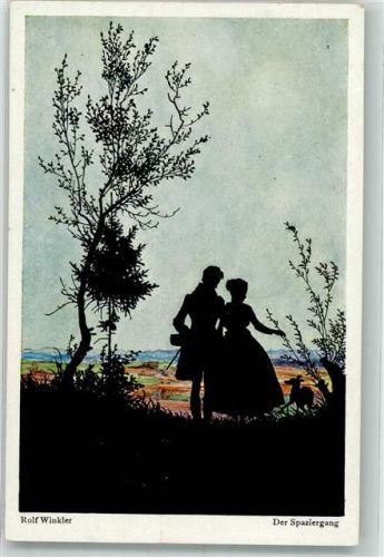1920 sign. Winkler Rolf Der Spaziergang HK Co u. M. Serie 603