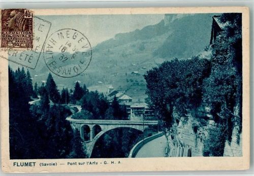 Flumet 1932 Briefmarke Bildseite