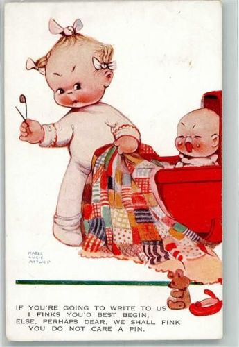 Kind Baby Teddybär Spruch Nr.1250 Attwell, M. L. Künstlerkarte