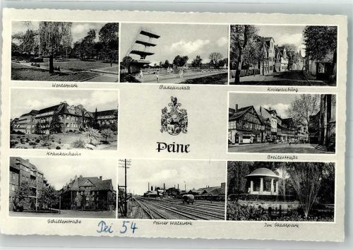 Peine Werderpark Schwimmbad Kniepenburg Krankenhaus Schillerstraße Walzwerk Breitestraße Stadtpark