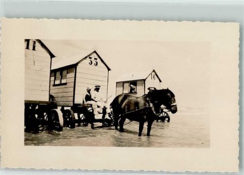 Ostende Schwimmbad Strand Badekarrren Ort handschriftlich