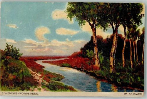 Worpswede 1919 sign. Wencke Im Sommer Verlag S. Wencke No. 17