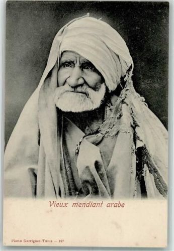 Ein alter arabischer Bettler Fotograf Garrigues Arab. Volkstyp