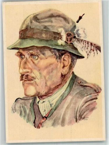 Hirt sign. Engler, Gabriel Kärntener Köpfe Kärntener Jäger aus Hirt P.1 R.40 Nr.1