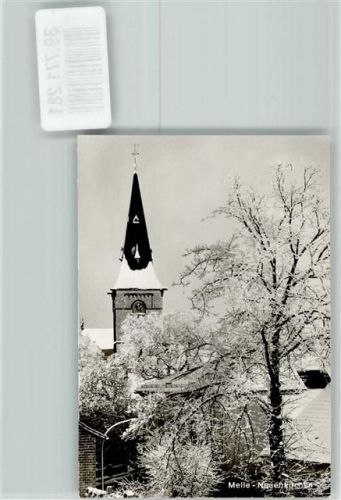 Melle Neue Kirche Winter Foto Original aus Archiv eines Ansichtskartenverlags