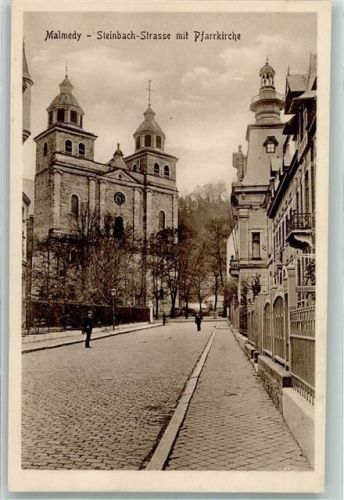 Malmedy 1916 Steinbach Straße Pfarrkirche