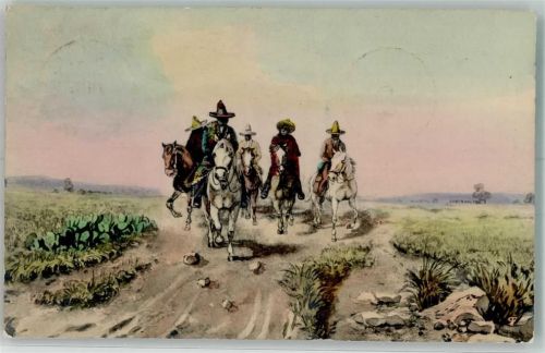 Mexiko City 1910 Ort lt. Stempel Tracht Reiter
