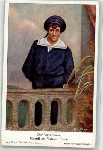 Serie II Nr. 8 Foto Ch. Scolik : Girardi als Matrose Puntor Theaterschauspieler Künstlerkarte