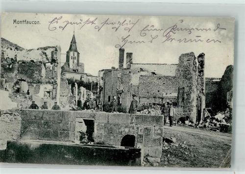 Montfaucon 1914 Feldpost WK I VI.Res.Korps Foto AK