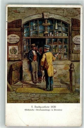 Dresden sign. Müller Gustav 5. Stadtpostbote 1830 Sächsische Briefsammlung