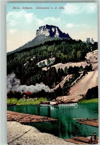 Lilienstein Verlag Emil Degenkolb Nr. 112 Raddampfer auf der Elbe