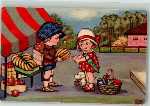 Verlag Amag 0304 Kinder Marktszene Bananen
