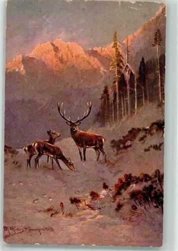 1915 Hirsch Rehe Verlag Rehn und Linzen Nr.2082