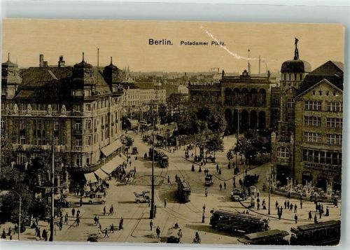 Berlin Mitte Potsdamer Platz Litfaßsäule Oldtimer