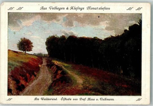 1909 sign. Volkmann H. v. Prof Am Waldesrand