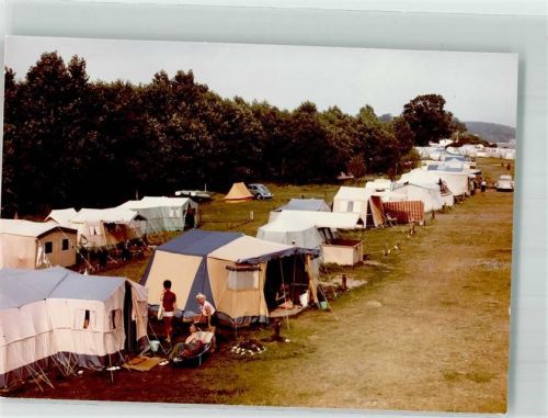 Rettin Foto Original aus Archiv eines Ansichtskartenverlags Campingplatz Brodauer Eiche Ort handschriftlich