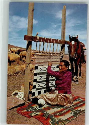 Navajo-Frau Webstuhl Pferd