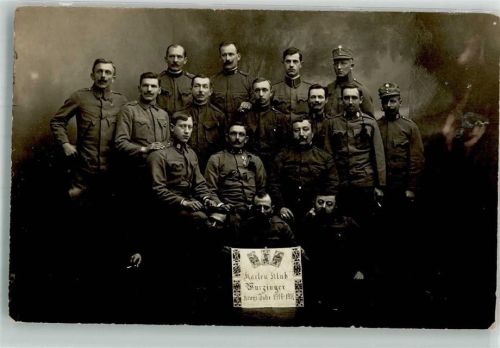 1917 Landser in Uniform im Fotostudio Karten-Klub Wurzinger WK I