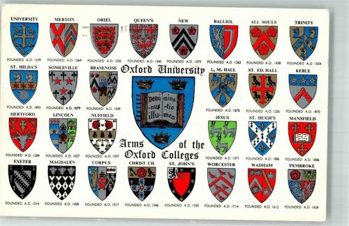 Oxford University Arms of the Colleges