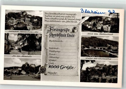 Blankenheim Telegrammstil Burg Blankenheim Ahrquelle Kirche St. Mariä Himmelfahrt Weiher mit Schwimmbad Schulplatz Verlag Kirstgen