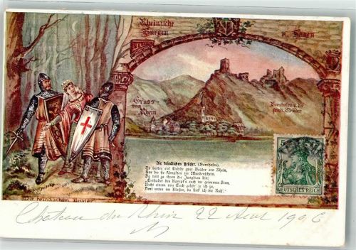 Kamp-Bornhofen sign. Wewerka, Josef Rheinische Burgen und Sagen Die feindlichen Brüder