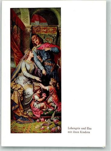 Lohengrin und Elsa mit ihren Kindern