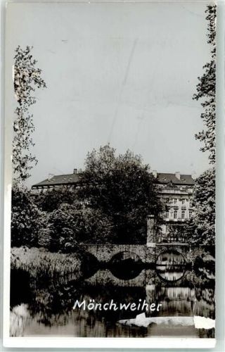 Brühl Mönchweiher Ort handschriftlich Foto Original aus Archiv eines Ansichtskartenverlags