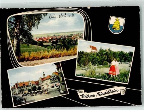 87719 W8948 Mindelheim - Marktplatz VW Käfer Oldtimer Schloss