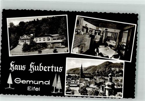 Gemünd Pension Gasthaus Haus Hubertus mit Kirche St. Nikolaus