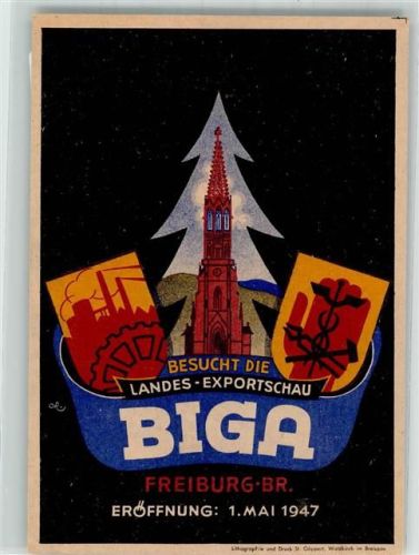 Freiburg BIGA Landes-Exportschau 1.Mai 1947