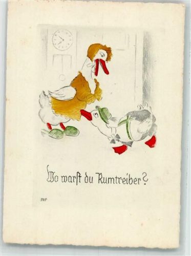 Frauengans schimpft mit ihrem Gänserich Tiere vermenschlicht Humor