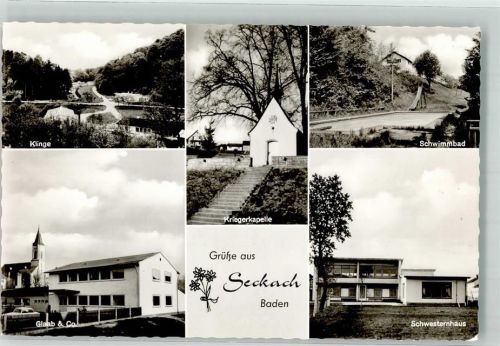 Seckach Klinge Kriegerkapelle Schwimmbad Firma Glaab & Co. Schwesternhaus Fotograf Alfred Dittmann