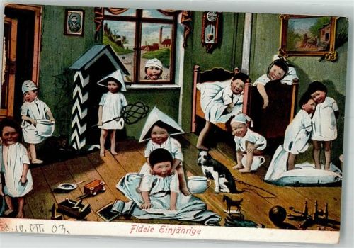 1903 Fidele Einjährige Babys Spielzeug Kegeln Serie 152