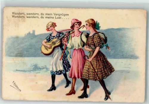Frauen Gitarre sign. Kaskeline F. WB SS Nr.6736-2