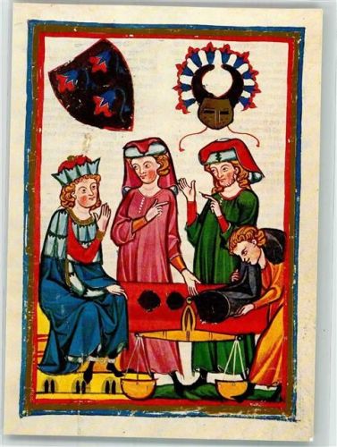 Der tugendhafte Schreiber Frauen Waage Wappen