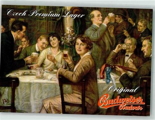 Ceske Budejovice Budweiser Czech Premium Lager Gasthausszene Reproduktion
