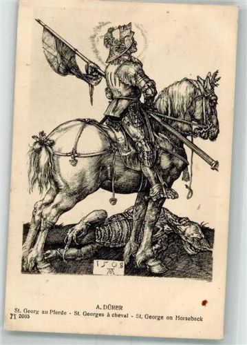 1919 St.Georg zu Pferde Verlag Ackermann Nr.2055 Serie 206-7