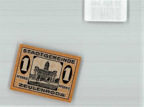 Zeulenroda 1920 1 Pfennig Rathaus