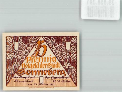 Sonneberg 1921 25 Pfennig Nr. 77329