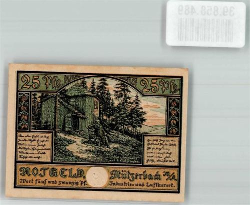 Stützerbach 1921 25 Pfg. Goethehäuschen