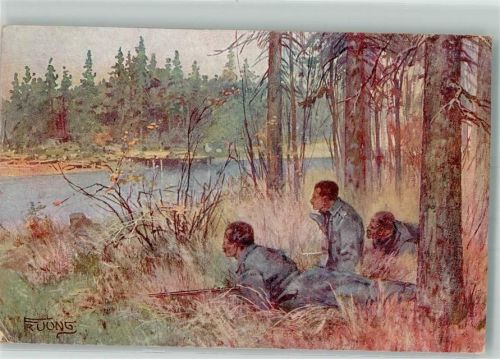 1918 Landser bei Beobachtung des Gegners bei Grabowiec am San Polen KuK-Feldpost WK I Feldart.- Regt. Nr. 26