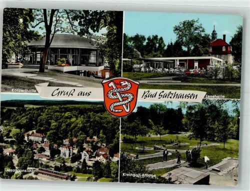 Bad Salzhausen Minigolf Lesehalle Konzerthalle Wappen