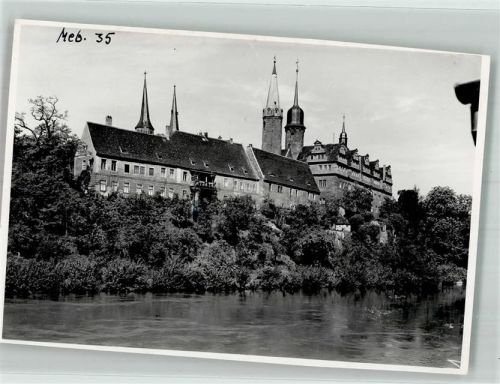 Merseburg Die Saale mit Dom und Schloss Ort handschriftlich