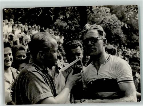 O9373 Ehrenfriedersdorf Rennfahrer Ronald Hempel Ort lt. Fotograf Schiefer Radrennen FOTO KEINE AK