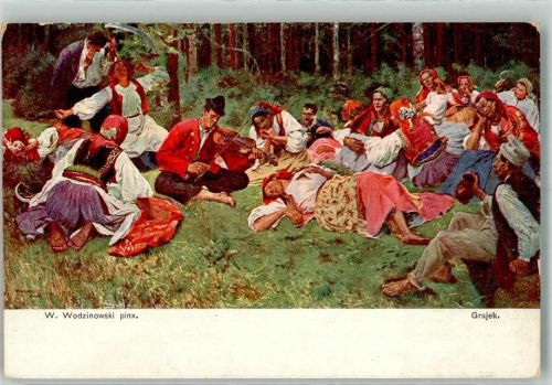 1912 sign. Wodzinowski W. Ausruhen Tracht