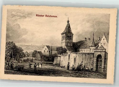 Reichenau Kirche Kloster Dorns Bodenseekarte Nr. 18