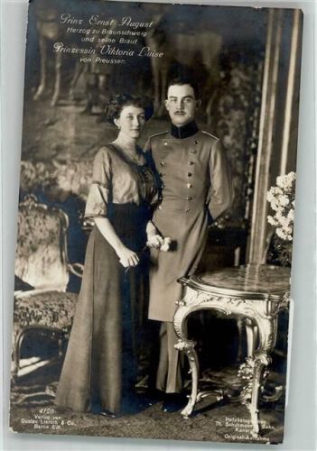 1915 Prinz ernst August und seine Braut Prinzessin Viktoria Luise Verlag Liersch Nr. 4128