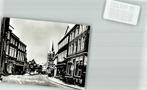 Burscheid Hauptstraße mit Ev. Kirche im Winter Foto Original aus Archiv eines Ansichtskartenverlags