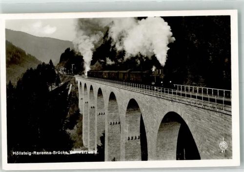 Höllsteig Ravenna Brücke mit Eisenbahn